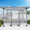 TZYYAO Bâches Transparentes en PVC Lourd Imperméable-avec Porte Zippée,Bâches Imperméables/Résistantes à La Déchirure,Panneaux Latéraux en Bâche Transparente,pour Carports,Serres,WxH-3x2.5m/9.8x8.2ft