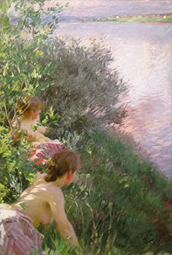 MSTECO Leinwand Bilder Kunstdrucke Abstrakt Poster Berühmtes Gemälde Opal von Anders Leonard Zorn für Wohnzimmer 60x90cm