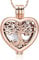 Tree of Life Urn Necklaces for Ashes Heart Shape Cremation Jewelry Memorial Keepsake Jewelry Gifts for Women Men Memorial Lockets Ashes Holder for Pet (Rose gold)