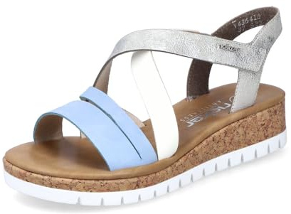 Rieker Damen Keilsandalen V4364, Frauen Sandalen