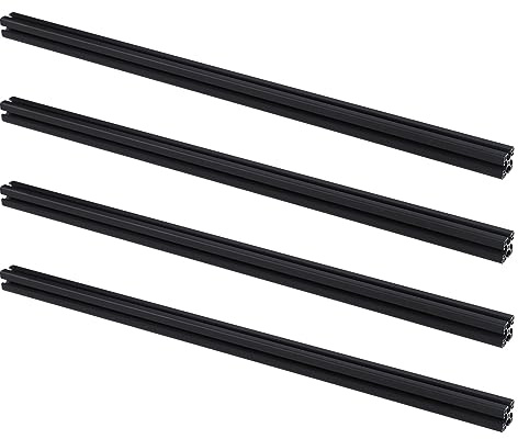 4 Stück 1000mm 4040 T-Schlitz Europäischer Standard Eloxierte Linearschiene, Aluminium-Extrusionsprofil, 3D-Drucker Lasergravur CNC-Werkbank, Schwarz