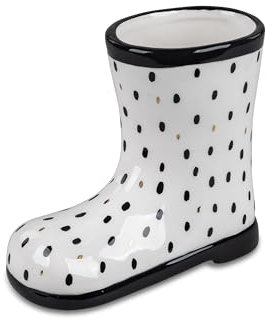 Bollweg Pflanzgefäß Pflanzschale Außenbereich Deko-Stiefel 14cm 1 Stück modern aus Keramik- Deko für Ostern und Frühling