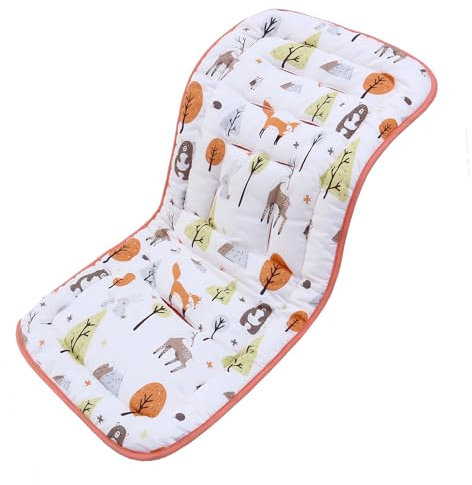 Miracle Baby Cojín Carro Bebe,Colchoneta Silla Paseo Universal,Cojín Silla de Paseo para el Cochecito y Asiento de Carro, 100% Algodón (Zorro)