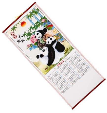 OFFSCH Hängender Wandkalender im Rattan-look für Jahr der Schlange Multifunktionaler Planungskalender für Büro und Zuhause Klare Druckqualität mit Genügend zum Schreiben