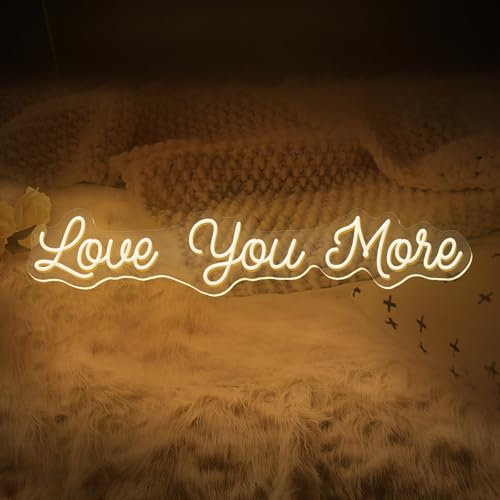 Neon Signs For Bedroom Love You More Dimmable Led Signs for Bedroom Game Room Family, Neon Signs For Girls Bedroom for Game Room,Kids Room,Bedroom,Bar,Party Bar Sign