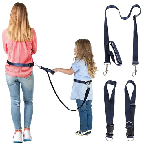 Secure Waist Leash Harness for Kids with Autism, Hands Free Walking Harness with Adjustable Tether and Handle, Keep Autistic Special Needs ADHD Children Safe and Close in Public, Child Elopement Leash