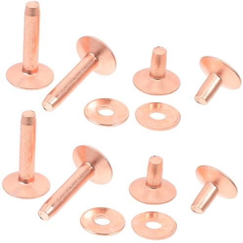 Tofficu 154stücke Nieten Runde Punk Spikes Für Kleidung Taschen Und Accessoires Polierte Kupfernieten Für Kreative Bastelprojekte Und Designs