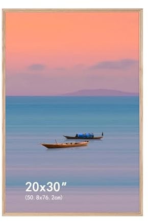 HOHIYO 76,2 cm x 50,8cm Eiche hölzerne Posterrahmen große hölzerne Bilderrahmen 30x20 Zoll 20x30 Zoll Eiche Bilderrahmen mit sicheren Acrylglas-Front & Wandmontage für Home/Wand-Dekor