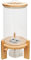 ACROSSPART Distributeur de céréales en verre de 7,5 l - Grand distributeur de céréales avec couvercle en bambou et support en bois
