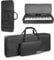 SUNDOY Portable Full Padded Keyboard Gig Bag, 49 Keys Electric Piano Case with 600D Oxford Cloth, 10mm Cotton Padding, Large Accessory Pocket (93x37x11-CM)