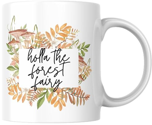 Holla The Forest Fairy Waldfee Deutsch Englisch Wortwitz Sprichwort Spruch Denglisch Sarkasmus Kaffee Tasse Geschenk (Weiß)