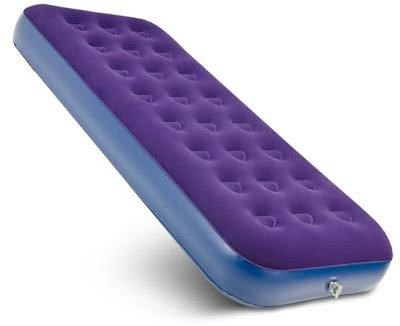 Zumhigh Air bed, Inflatable Mattress Blow Up Bed Single Camping Mattress Flocked Surface Coil Beam Construction Blow up Bed Single L188cm x W73cm x D22cm, Max Weight 227kg (Air pump not included)