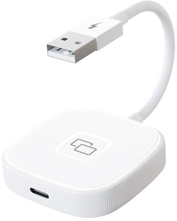 Carplay Spiegeladapter Kabelgebundener Carplay Mirroring Dongle Quadratisches Bildschirmspiegelungsgerät Echtzeit Synchronisation Ruckelfreie HD Bildqualität Einfache Plug Play Installatio