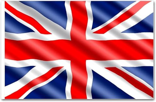 Drapeau Union Jack 76 cm x 50 cm Drapeau national de la Grande-Bretagne pour fête royale britannique Fête Pub Extérieur Jardin Bannière Décorations