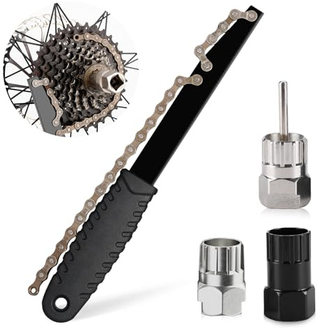LZYDKH Fahrrad Kettenpeitsche mit Zahnkranzabzieher und Abzieher Universal, Cassette Lockring Tool Ritzelabzieher Fahrrad Kassette Werkzeug für Fach Kassette und Schraubkranz