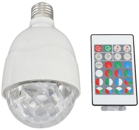 Spacnana Bulbo della Lampada a Sfera da Discoteca a Rotazione Colorata per Barra per Feste di Nozze, Lampadina a Sfera a Led E27