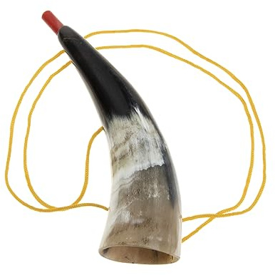 Kisangel 3 Stück Viking Hörner Horn aus Natürlichem Wasserbüffelhorn Leicht Robust Glatte Oberfläche als Party Accessoire und Fanartikel für Sportveranstaltungen Farbe Zufällig
