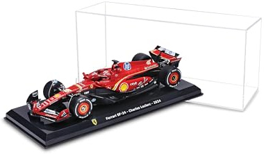 Bburago F1 Ferrari SF24#16 Leclerc (2024) - Modellauto Formel 1 Maßstab 1:24, Originalgetreues Sammlerauto mit Showcase Spielzeugauto, ab 14 Jahren (18-26821L)