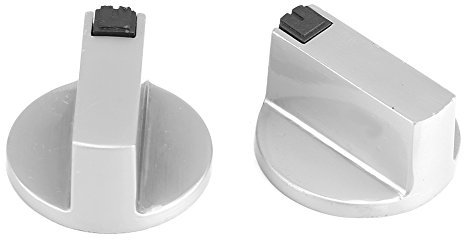 1 Paire Commutateur de Commande Cuisinière Boutons en Alliage de Zinc et Acier Inoxydable pour Cuisine Poêle à Gaz Four Table de Cuisson Métal 6mm