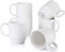 Sweese 595.3 g Großes Tassen-Set, Porzellan, stapelbare Tassen, 6er-Set, Kaffeetassen mit Henkel für Kaffee, Tee und Glühgetränke, Weiß