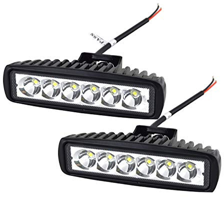 Willpower LED Scheinwerfer Offroad 2pc 15cm 6‘’ 18W LED Arbeitsscheinwerfer 12 Spotlight IP67 Wasserdicht Zusatzscheinwerfer 6000K für Traktor Truck Auto SUV UTV ATV Reflektor Rückfahrscheinwerfer