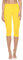 Merry Style Damen Leggings 3/4 aus Baumwolle mit Stretch – Leichte Capri Leggings Damen aus atmungsaktiver, elastischer Baumwolle, ideal für Yoga Sport Freizeit Reisen MS10-199 (Gelb, XL)