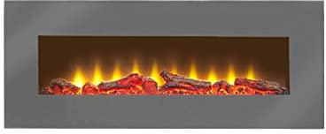 Sureflame WM-9505 Electric Wall Mounted Fire with Remote in Grey, 42 Inch