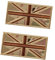 ANNIUP British Flag Embroidery Patch with Fabric Pattern DIY Applique Sew and Stick On Patches for Clothing, Attach to Bags Jackets Coats Trousers Hats, 2PCS