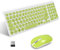 LeadsaiL, kabelloses Tastatur-Maus-Set, ergonomische Maus und Tastatur, kabellose PC-Tastatur und Maus, deutsches QWERTZ-Layout, leise Tastatur- und Maustasten, MacOS PC, Laptop, Grün