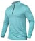 CARWORNIC Men's Sports Tops 1/4 Zip Long Sleeve Gym Running T-Shirts Quick-Dry Golf Tops Outdoor Fishing Hiking Polo Shirts Lightweight Pullover Breathable Spring Workout Athletic Shirts