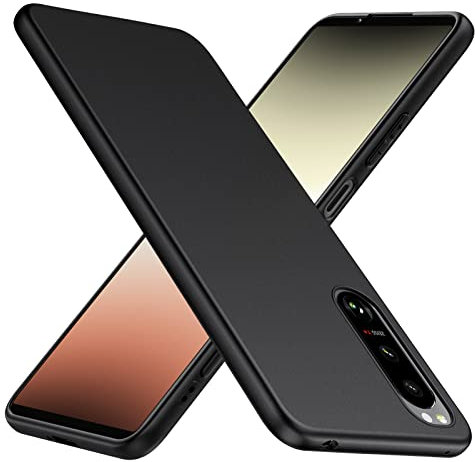 TesRank Sony Xperia 5 IV Hülle, Matte Oberfläche Soft Hüllen [Ultra Dünn] [Kratzfest] TPU Schutzhülle Case Weiche Handyhülle für Sony Xperia 5 IV-Schwarz