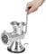 Picadora De Carne De Aluminio Picadora De Carne Manual De Cocina con Base De Succión Picadora De Carne para Hacer Salchichas, Relleno De Carne, 17x17x12 Cm Plata