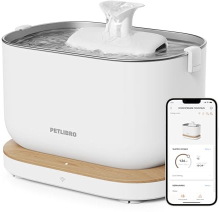 PETLIBRO Katzenbrunnen App-Überwachung Trinkbrunnen für Katze, Dockstream Automatischer Katzentrinkbrunnen 2,5L, Intelligentes Steuerungssystem, 2,4GHz Wi-Fi-Verbindung, Einfache Reinigung, Ultraleise