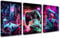 Neon Gaming Canvas Game Console Splashing Artwork Modern Wall Art Colorful Painting Prints Poster for Boys Room Office Workplace Gaming Enthusiast Home Wall Decor Stretched Easy to Hang 48”Wx24”H