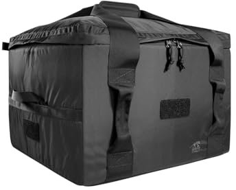 Tasmanian Tiger TT Gear Bag - Wattierte, robuste Ausrüstungstasche schwarz mit Lasercut Molle und Klett innen sowie Zwei Netztaschen. (80 Liter)