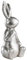 EGLO LIVING Osterdeko Hase Chilandy, Deko Figur Ostern Frühling, Frühlingsdeko Osterhase, Elegante Tischdeko, Osterfigur aus Kunststein in Silber, 25,5 cm