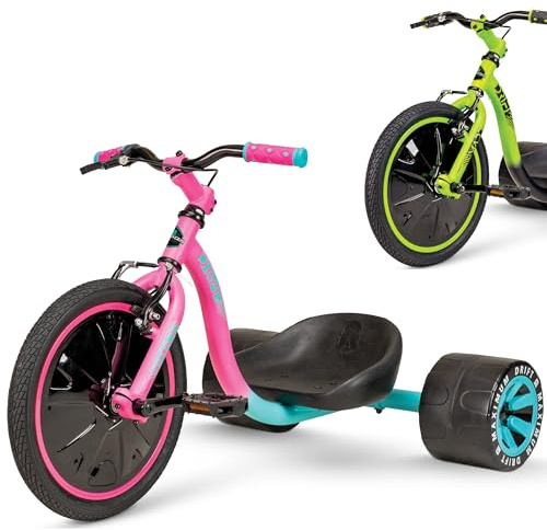 Madd Gear Drift Trike for Kids Ages 5+ – 16 Big Wheel Ride-On with Adjustable Seat, Steel Frame, Rear Slick Drift Wheels & Safety Flag – (Graphic 1)