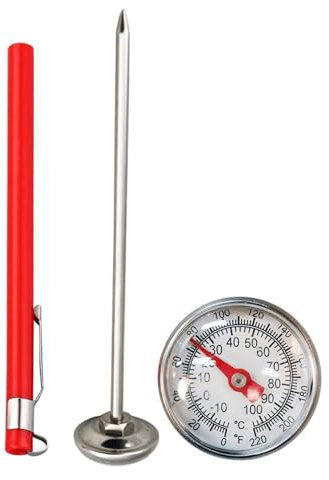 1Pc Bodenthermometer Garten,Bodentemperatur-Thermometer,Thermometer Garten,Gartenthermometer,Bodentemperaturmesser Aus Edelstahl,Gartenzubehör Kompost-Thermometer Für Topfpflanzen,Wetterstationen