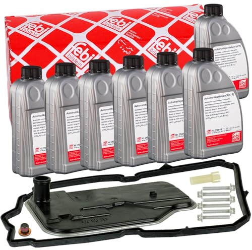 Febi Filter Ölwechsel Automatikgetriebe+ATF Öl Rot 7-Gang | 100250+29449 für 722.9