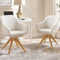 Zouron Lot de 2 Chaise de Salle à Manger avec Pieds en Bois Clair, Chaise pivotante, Chaise de Cuisine, Chaise de Salon avec accoudoirs, Fauteuil de Salon, Chaise de Bureau, Beige