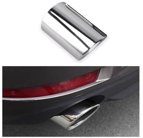 Auto Auspuff Endrohr Für VW Für Golf Für Variante 6 Für Polo 6R Für Golf MK7 Endrohr Edelstahl Auto Auspuff Rohr Spitze Abdeckung Auspuffblende(76mm Silver)