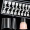 Kiiwah 300 Stücke Falsche Nagelspitzen Set, 12 Größen Kurz Quadrat Matt Halbe Abdeckung Künstliche Nageltips Acryl Nägel Zum Aufkleben mit Griff für Nagelstudio DIY Maniküre