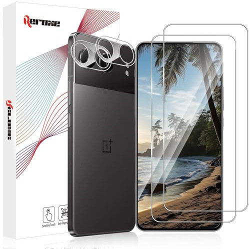 REROXE 2+2 Stück Schutzfolie für Panzerglas für OnePlus Nord 4 5G, 9H Härte Anti-Kratzer Anti-Bläschen Nord 4 Displayschutzfolie, 9H Gehärtetem Staubabweisend Ultra Transparent Glasschutzfolie