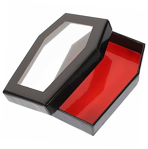 HAPINARY Eyelash Storage Box Compact Halloween Coffin Organizer for False Eyelashes Design Inner Tray Portable Makeup Accessory and Travel