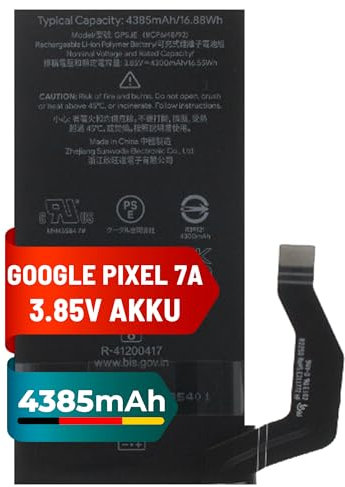 Mpsmobile® Akku für Google Pixel 7a | 4385mAh | Original GP5JE Batterie