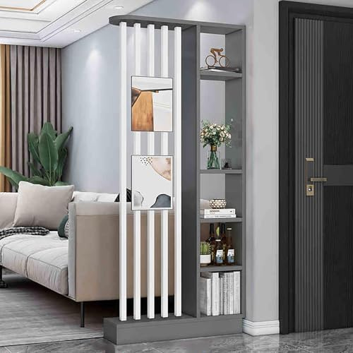 XDOPIRRS Freistehende Trennsäulenwand, Raumteiler mit Regal zur Wahrung der Privatsphäre, Raumteiler vom Boden bis zur Decke, Sichtschutz für Zuhause, Hotel oder Büro(C,80cm/31.5in)