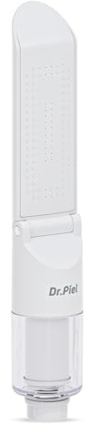 Dr. Piel Travel Shower Head with Filter (Pure White) - Portable, Lightweight, Handheld Compact Design, Universal ½ Inch Connector, Easy Installation, Ideal for Hotels, Business Trips and