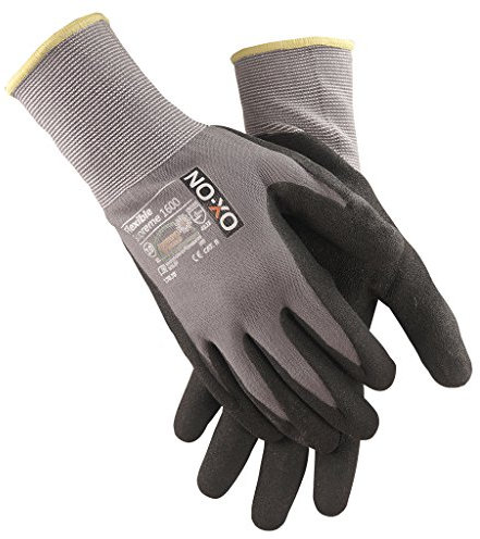 OX-ON OX-ON Nitril Montage-Arbeitshandschuhe EN 388 KAT 2 (4121) schwarz grau 11