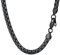 PROSTEEL Herren Biker Punk Rock Halskette 6mm breit massiv Erbskette 55cm/22 Schwarz Metall plattiert platte Venezianierkette Gliederkette für Männer Jungen, schwarz