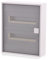 Boîte à fusibles 2 rangées pour 24 modules montés en surface avec rail DIN porte transparente IP40 pour installation en pièce sèche dans la maison